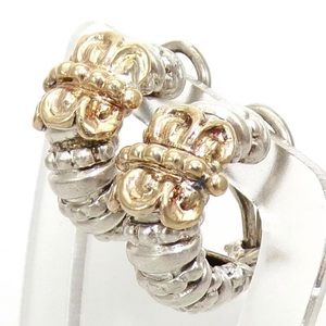 Alwand VAHAN Two tone half omega Earrings